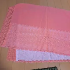 ピンク 刺繍付き 着物ショール