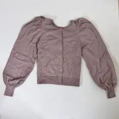 前後2Wayパフスリーブラメカーディガン