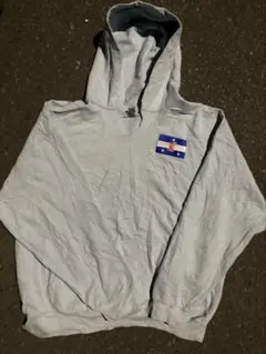 GILDN メンズパーカー　ブルー　国旗刺繍