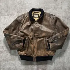 極美品❣️ 80s old バナリパ　leather bomber jacket