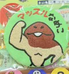 おさわり探偵 なめこ栽培キット 刺繍缶バッジ マッスルなめこのサムネイル