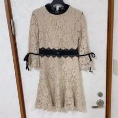 レースワンピース 七分丈