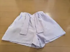 130　薄紫リボン付きハーフパンツ