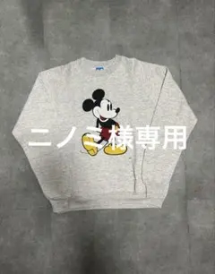80s Disney ミッキーマウス スウェット アメリカ製　グレー