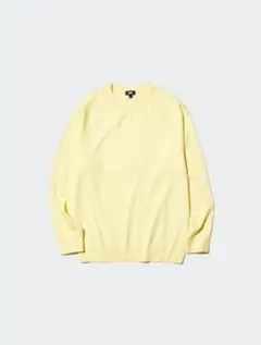 ユニクロ ウォッシャブルクルーネックセーター イエロー