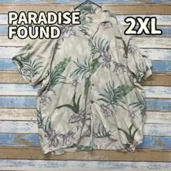 パラダイスファウンド アロハシャツ 総柄 XXL ビッグサイズ【う340】のサムネイル