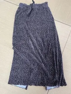 プリーツヒョウ柄スカート　ローリーズファーム