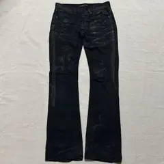 00s CIVARIZE 鬼ヒゲ オイルコーティング フレア デニム パンツ