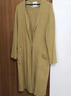 ザラ ロングコート 春秋 カーディガン カキ色