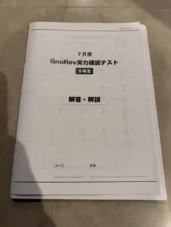 グノーブル小5 グノレブ実力確認テスト　2024年度　全12回分　使用原本 rectangle_large_type_2_fa85fe3