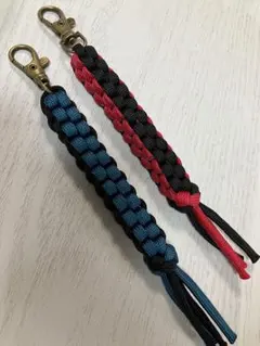 ゴルフ　ティーホルダー　ハンドメイド２本セット マリンブルー✖️ブラック　レッド