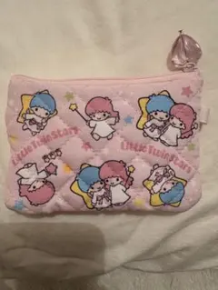 キキララ リトルツインスターズ キルト シークレットミニフラットポーチ