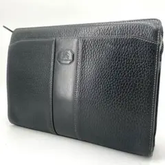 美品✨BURBERRY バーバリー クラッチバッグ ノバチェック レザー 黒