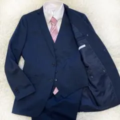 美品✨スーツカンパニー　3ピース セットアップスーツ　M ネイビー　現行