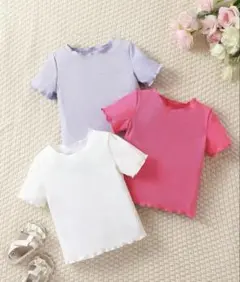 新品　SHEIN リブニット Tシャツ 3枚セット 80のサムネイル