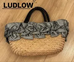【美品】LUDLOWラドロー かごバッグ・シルバーリボン ハンドバッグのサムネイル