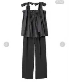 新品mila owenペプラムキャミブラウス×パンツ SET UP GRY