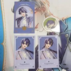 長尾景 チェキ風カード、ステッカー