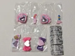ガチャ なりきりプリキュア1 アイドルハートブローチ 2種 ヘアクリップセット