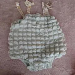 petit main ミントグリーンロンパース 80