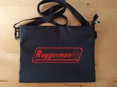 【新品】ラグビー グッズ サコッシュ 小型ショルダーバッグ 黒 赤ロゴ