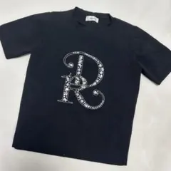 Darich ダーリッチ DR ビジューロゴ 半袖ニットトップス