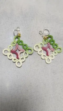 タティングレース　イヤリング