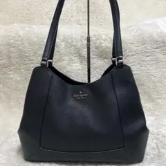 美品✨ケイトスペードニューヨーク　トートバッグ　肩掛け　ブラック　レザー