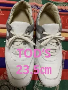 TOD'S レザー スニーカー ホワイト シルバーのサムネイル