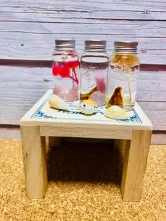 送料無料❣️ミニチュア家具とミニハーバリウム3点セット❣️