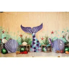 【moimoi様専用】背景布　人魚　海