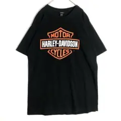 3098　ハーレーダビッドソン　ビッグプリント　半袖　Tシャツ　黒