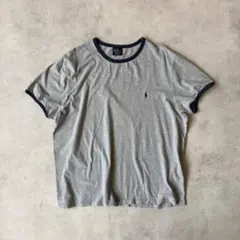 90s Polo Ralph Lauren リンガー Tシャツ グレー