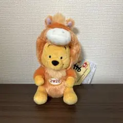 ディズニー　プーさん ぬいぐるみバッジ　2026年 午年　馬　干支