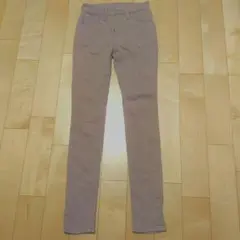 最終値下げ★GU 61 ハイウエストスキニーパンツ ブラウンS ガールズ細身