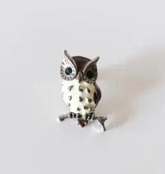 フクロウモチーフ ピンブローチ