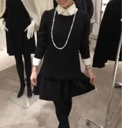 バーバリーブルーレーベル ケーブルニットドッキングワンピース ミニ