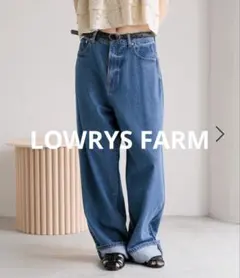 ローリーズファームLOWRYSFARM ロールアップルーズデニム　Mサイズ