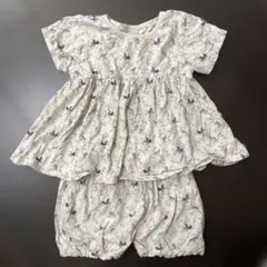 futafuta 鳥と花柄 120サイズ セット　セットアップ