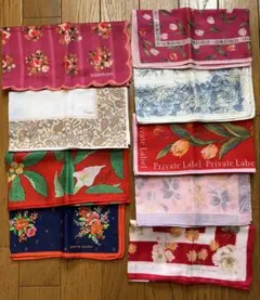 ブランドハンカチ 9枚セット まとめ売り YVES SAINT LAURENT他