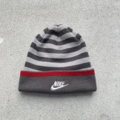 【00s】NIKE ナイキ　ニット帽　ビーニー　刺繍ロゴ　Y2K vintage