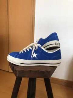 CONVERSE ONE STAR J 青 スエード ローカット スニーカー