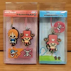 ONE PIECE　ペアストラップ　ラバーストラップ　ナミ　チョッパー　未開封のサムネイル