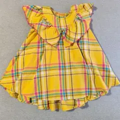 BREEZEチェックフリルワンピース　110cm