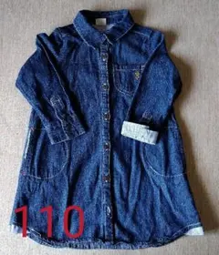 ❤️美品❤️ 【アカホン】  女児シャツワンピ　110