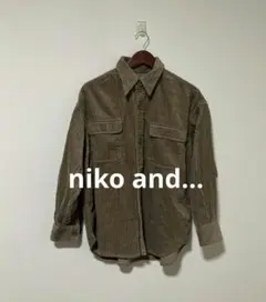 niko and ニコアンド コーデュロイ シャツ ジャケット Ｍ
