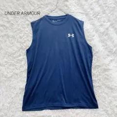 アンダーアーマー UAテック スリーブレス シャツ メンズ ネイビー M