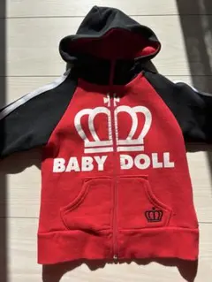 BABY DOLL 赤黒 裏起毛パーカー