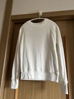 ラグランスリーブ トレーナー 白 Mサイズ