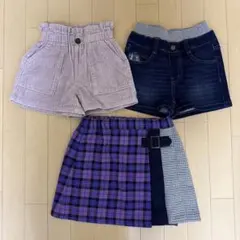 GU ショートパンツ　3枚セット　120